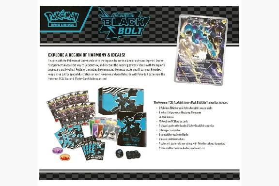 Pokémon Trading Card Games Scarlet & Violet 10.5 Black Bolt Elite Trainer Box