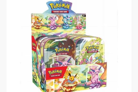 Pokémon TCG: Scarlet & Violet—Prismatic Evolutions Mini Tin Display Box