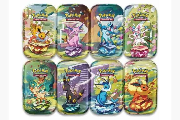 Pokémon TCG: Scarlet & Violet—Prismatic Evolutions Mini Tin Display Box