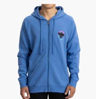 Mens Grafaiai Zip-Up Hoodie – Blue