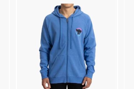 Mens Grafaiai Zip-Up Hoodie – Blue