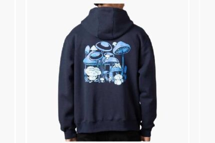 Mushroom Forest Pokémon Zip-Up Hoodie – Navy