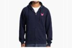 Pikachu Neon Pokémon Zip-Up Hoodie – Navy